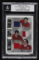 Serge Savard, Guy Lapointe, Jacques Laperriere [BGS Encased] #/25