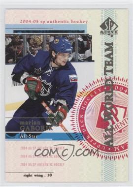 2004-05 SP Authentic - [Base] #119 - All World Team - Marian Gaborik