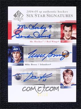 2004-05 SP Authentic - Six Star Signatures #SS-RLW - Bobby Hull, Gordie Howe, Jari Kurri, Mike Bossy, Johnny Bucyk, Luc Robitaille /10