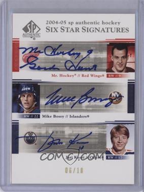 2004-05 SP Authentic - Six Star Signatures #SS-RLW - Bobby Hull, Gordie Howe, Jari Kurri, Mike Bossy, Johnny Bucyk, Luc Robitaille /10