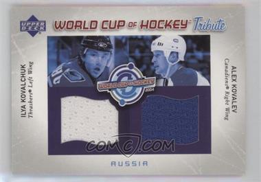 2004-05 Upper Deck - World Cup of Hockey Tribute #WC-IK/AK - Alex Kovalev, Ilya Kovalchuk