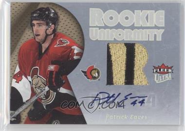 2005-06 Fleer Ultra - Rookie Uniformity - Patch Autographs #ARP-PE - Patrick Eaves /5