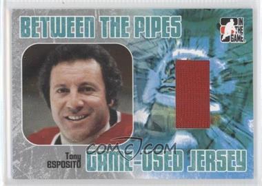 2005-06 In the Game Between the Pipes - Game-Used Jersey - Silver #GUJ-04 - Tony Esposito /80