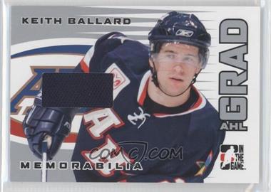 2005-06 In the Game Heroes and Prospects - AHL Grad Memorabilia - Silver #AG-05 - Keith Ballard /70