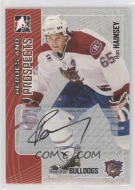 2005-06 In the Game Heroes and Prospects - Autographs #A-RHA - Ron Hainsey