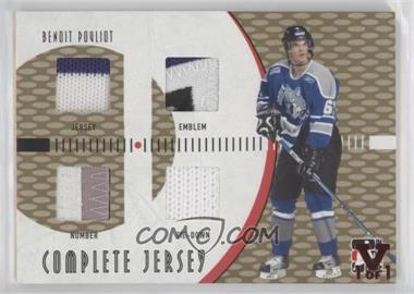 2005-06 In the Game Heroes and Prospects - Complete Jerseys - Gold ITG Vault Ruby #CJ-34 - Benoit Pouliot /1