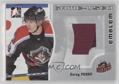 2005-06 In the Game Heroes and Prospects - Game-Used Emblem - Silver #GUE-79 - Corey Perry /30