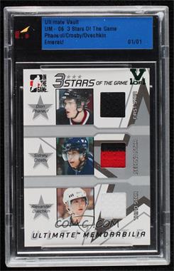 2005-06 In the Game Ultimate Memorabilia 6th Edition - 3 Stars of the Game - Emerald Vault #_OCP - Alex Ovechkin, Sidney Crosby, Dion Phaneuf /1 [Uncirculated]