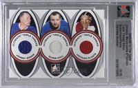 Johnny Bower, Glenn Hall, Jacques Plante [Uncirculated] #/25