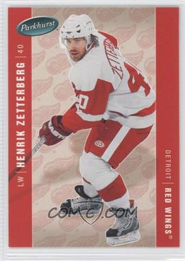 2005-06 Parkhurst - [Base] #168 - Henrik Zetterberg