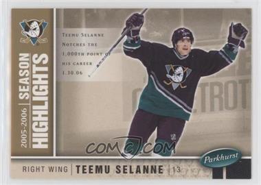 2005-06 Parkhurst - [Base] #592 - Teemu Selanne