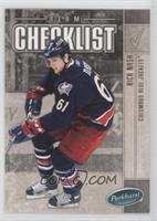 Team Checklist - Rick Nash