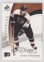 SP Notables - Peter Forsberg #/999