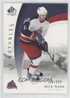 SP Notables - Rick Nash [EX to NM] #/999