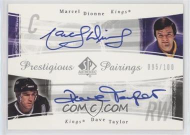 2005-06 SP Authentic - Prestigious Pairings #PP-DT - Marcel Dionne, Dave Taylor /100