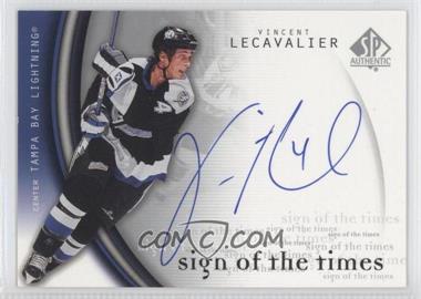 2005-06 SP Authentic - Sign of the Times #VL - Vincent Lecavalier