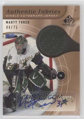 2005-06 SP Game Used Edition - Authentic Fabrics - Autographs #AAF-MT - Marty Turco /75