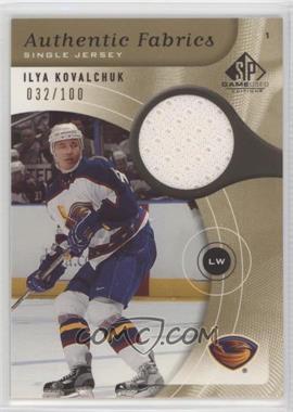 2005-06 SP Game Used Edition - Authentic Fabrics - Gold #AF-IK - Ilya Kovalchuk /100