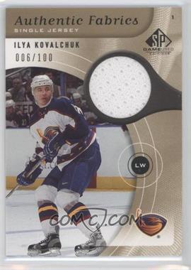 2005-06 SP Game Used Edition - Authentic Fabrics - Gold #AF-IK - Ilya Kovalchuk /100