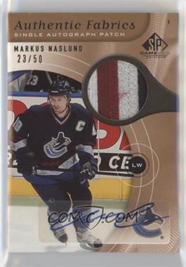 2005-06 SP Game Used Edition - Authentic Fabrics - Patch Autographs #AAP-MN - Markus Naslund /50