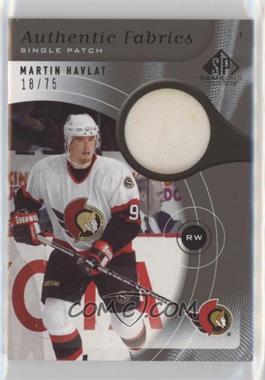 2005-06 SP Game Used Edition - Authentic Fabrics - Patch #AP-HV - Martin Havlat /75