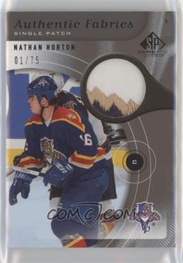 2005-06 SP Game Used Edition - Authentic Fabrics - Patch #AP-NH - Nathan Horton /75