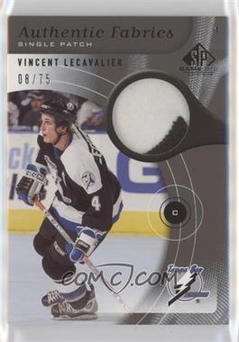 2005-06 SP Game Used Edition - Authentic Fabrics - Patch #AP-VL - Vincent Lecavalier /75