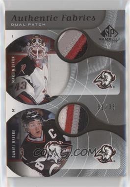 2005-06 SP Game Used Edition - Authentic Fabrics Dual - Patch #AP2-BB - Martin Biron, Daniel Briere /35