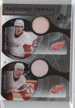 2005-06 SP Game Used Edition - Authentic Fabrics Dual - Patch #AP2-ZD - Henrik Zetterberg, Kris Draper /35