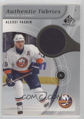 2005-06 SP Game Used Edition - Authentic Fabrics #AF-AY - Alexei Yashin