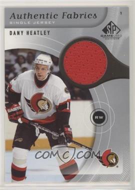 2005-06 SP Game Used Edition - Authentic Fabrics #AF-DH - Dany Heatley