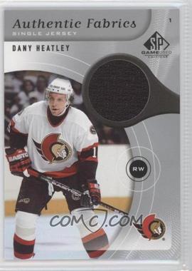 2005-06 SP Game Used Edition - Authentic Fabrics #AF-DH - Dany Heatley