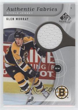 2005-06 SP Game Used Edition - Authentic Fabrics #AF-GM - Glen Murray