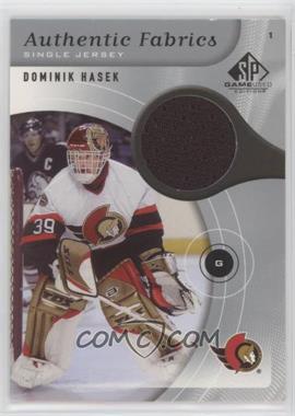 2005-06 SP Game Used Edition - Authentic Fabrics #AF-HA - Dominik Hasek