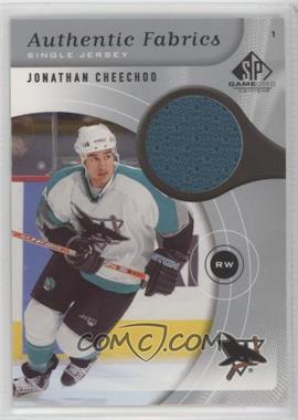 2005-06 SP Game Used Edition - Authentic Fabrics #AF-JC - Jonathan Cheechoo