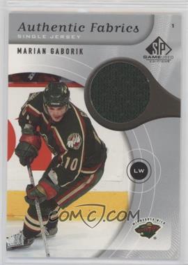 2005-06 SP Game Used Edition - Authentic Fabrics #AF-MG - Marian Gaborik [EX to NM]