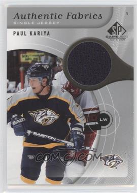 2005-06 SP Game Used Edition - Authentic Fabrics #AF-PK - Paul Kariya