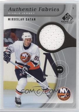 2005-06 SP Game Used Edition - Authentic Fabrics #AF-SA - Miroslav Satan