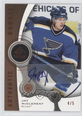 2005-06 SP Game Used Edition - [Base] - Autographs #146 - Authentic Rookies - Jay McClement /5