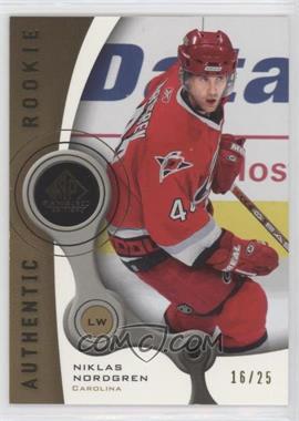 2005-06 SP Game Used Edition - [Base] - Gold #124 - Authentic Rookies - Niklas Nordgren /25