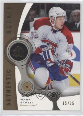 2005-06 SP Game Used Edition - [Base] - Gold #157 - Authentic Rookies - Mark Streit /25