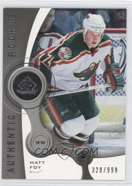 2005-06 SP Game Used Edition - [Base] #135 - Authentic Rookies - Matt Foy /999