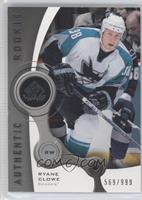 Authentic Rookies - Ryane Clowe #/999