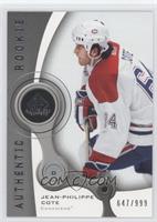Authentic Rookies - Jean-Philippe Cote #/999