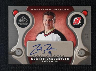 2005-06 SP Game Used Edition - Rookie Exclusives - Silver #RE-ZP - Zach Parise /5
