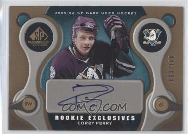 2005-06 SP Game Used Edition - Rookie Exclusives #RE-CP - Corey Perry /100