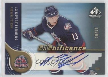 2005-06 SP Game Used Edition - SIGnificance - Gold #S-NZ - Nikolai Zherdev /25