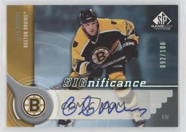 2005-06 SP Game Used Edition - SIGnificance #S-GM - Glen Murray /100