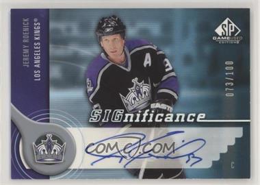 2005-06 SP Game Used Edition - SIGnificance #S-JR - Jeremy Roenick /100