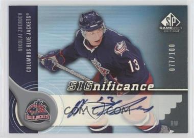 2005-06 SP Game Used Edition - SIGnificance #S-NZ - Nikolai Zherdev /100